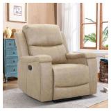 $490 MODERN LEATHER WALL-HUGGING MANUAL RECLINER I