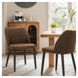 UPHOLSTERED SOLID WOOD SMALL DINING CHAIR