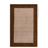 MODERN WOOL HAND LOOMED TIBETAN RUG BEIGE / DARK B