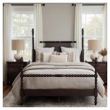 $637 BECKETT SOLID WOOD LOW-PROFILE BED FRAME WITH
