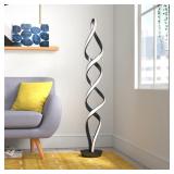 $302 63' BLACK LED NOVELTY FLOOR LAMP WITH USB
