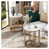 $117 MODERN ROUND 2-PIECE END TABLE SET