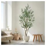 FAUX OLIVE TREE WITH FRUIT AND REALISTIC LEAVES FO