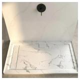 $310 60'W X 32'D RECTANGLE SHOWER BASE, MARBLE-LOO