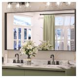 METAL FLAT WALL MIRROR APPROX 23IN X 18IN