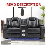 $1200 LAMICA 73.2'W VEGAN LEATHER DUAL MOTOR POWER