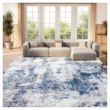 6 X 9 MINYARD ABSTRACT GRAY/BLUE AREA RUG