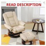 32' CONTEMPORARY LEATHER RECLINER *OTTOMAN NOT INC