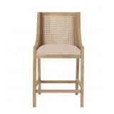 $450 LONNY UPHOLSTERED COUNTER STOOL WITH SOLID WO