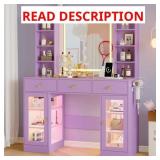 $240 VANITY DESK WITH RGB LIGHTS, TOP, LIGHTED MIR