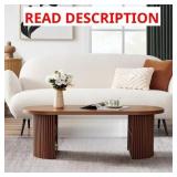 $154 47.24' OVAL COFFEE TABLE WITH STORAGE *MISSIN