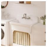 $341 MASON 30-INCH WHITE CERAMIC LAUNDRY SINK WALL
