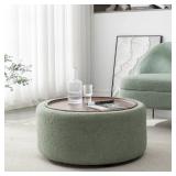 $180 BRYONIE ROUND COCKTAIL OTTOMAN WITH STORAGE