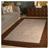 2 3 X 10 HIMALAYAN BEIGE & DARK BROWN AREA RUG