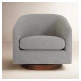 $399 BENNETT UPHOLSTERED SWIVEL BARREL CHAIR