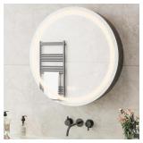 $220 ROUND LED MEDICINE CABINET FOR BATHROOM,WITH