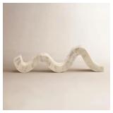 MARBLE WAVE DOUBLE TAPER CANDLE HOLDER