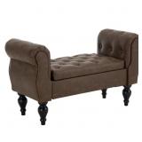 $180 UPHOLSTERED FLIP TOP STORAGE BENCH WITH SOLID