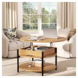 WYNNY 36"W LIFT TOP COFFEE TABLE WITH STORAGE, ROU