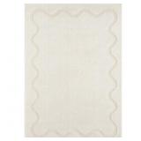 ABANI HATTON COZ150A BEIGE ONDULATING BORDERED ARE