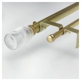 JUDNER GOLD ADJUSTABLE DOUBLE CURTAIN ROD SET