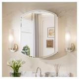 $150 ARCH MEDICINE CABINET WITH STORAGE, BEVELED G