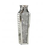 1 LOT OF (2) MIRRORED GLASS FLOOR VASES