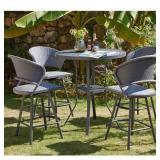 $490 ROSEBACH 4 PIECES WICKER BAR SET *STOOLS ONLY