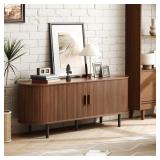 $140 JALONDA MODERN WOOD TV STAND WITH STORAGE AND