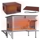 $125 HEATED CAT HOUSE WITH ANTI-CHEWING CABLE INSU