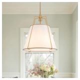 CONTEMPORARY 4 - LIGHT LINEN TAPERED PENDANT