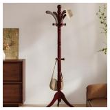 SOLID WOOD COAT RACK STAND FOR HOME OFFICE LIVING