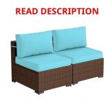 $165 WICKER OUTDOOR PATIO SOFA *RED*