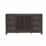 CONTEMPORARY 6-DRAWER DRESSER WITH DOORS