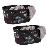 MIND READER 40-LITER BLACK PLASTIC LAUNDRY BASKET