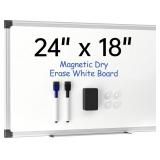 VUSIGN 24" X 18" MAGNETIC WHITEBOARD FOR WALL, DRY
