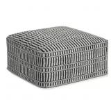 SAFFORD BOHO SQUARE WOVEN OUTDOOR/ INDOOR POUF IN