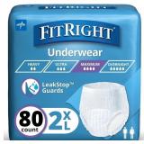 $110 MEDLINE FITRIGHT ADULT INCONTINENCE UNDERWEAR