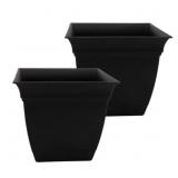 THE HC COMPANIES 12 INCH ECLIPSE SQUARE PLANTER PO
