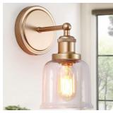 CLASSY LEAVES GOLD SCONCES WALL LIGHTING, 1-LIGHT