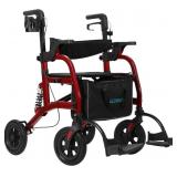 $190 ELENKER ROLLATOR WALKER TRANSPORT WHEELCHAIR