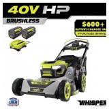 $899 RYOBI 40V HP BRUSHLESS WHISPER SERIES 21. IN