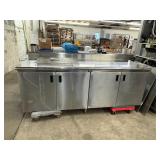 APPROX 7FT X 30IN X 40IN S.S. COMMERCIAL WORK TABL