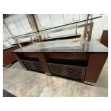 APPRX 8FTX43INX34IN WALNUT WOOD BLACK GRANITE TOP