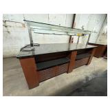 APPRX 8FTX43INX34IN WALNUT WOOD BLACK GRANITE TOP