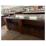 APPRX 8FTX43INX34IN WALNUT WOOD BLACK GRANITE TOP