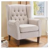 $246 BUTTON-TUFTED SMALL WINGBACK ACCENT CHAIR WIT