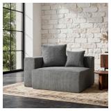 $220 UPHOLSTERED CORDUROY ACCENT LOUNGE CHAIR WITH