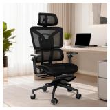 $277 ERGONOMIC OFFICE CHAIR WITH FOOTREST, 5D ADJU
