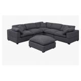 $1400 WARTOW 6- PIECE UPHOLSTERED CHENILLE CORNER